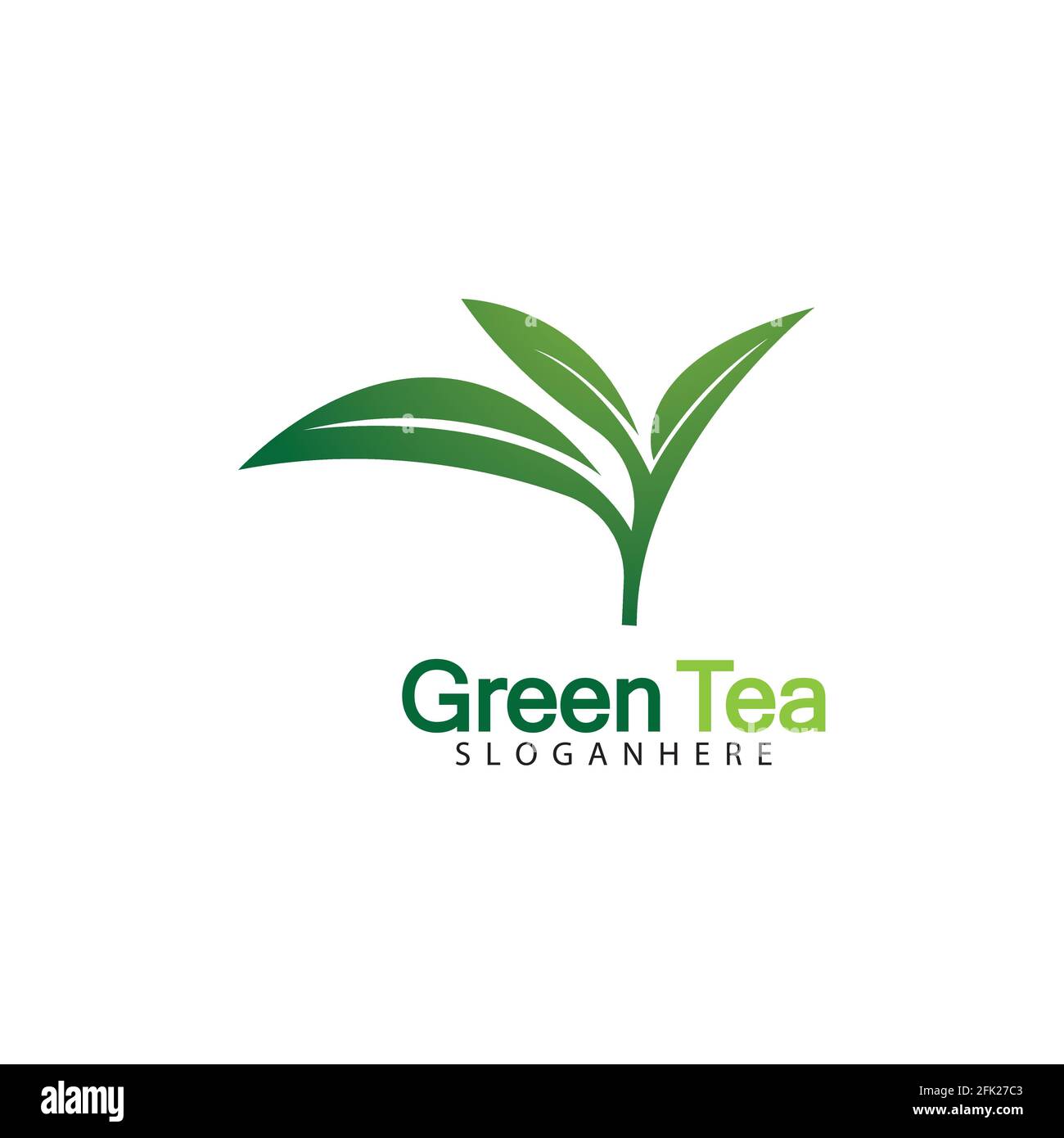 Premium Vector | Minimalist tea leaf logo illustrations