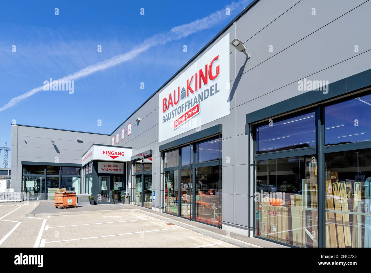 BAUKING building supplies store in Olpe, Germany. Stock Photo