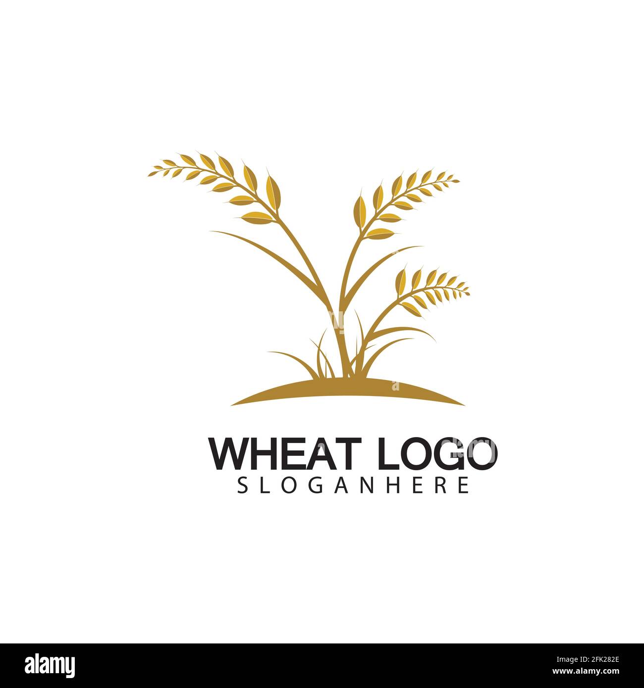 Agriculture Wheat logo template vector icon design Stock Vector