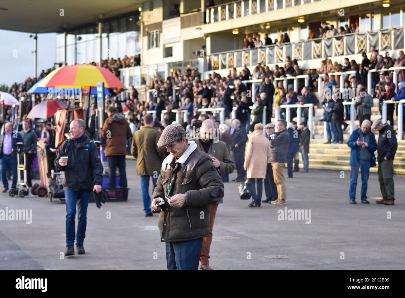 Uttoxeter Races, National Hunt Racing meeting, Winter Ladies Day Stock Photo