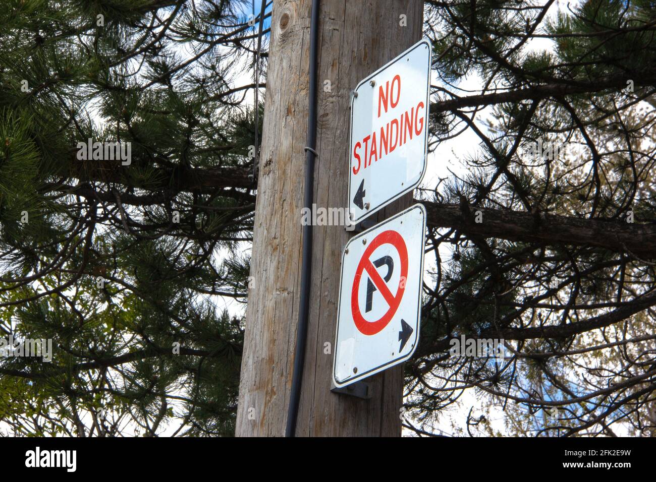No parking, No standing signs Stock Photo Alamy