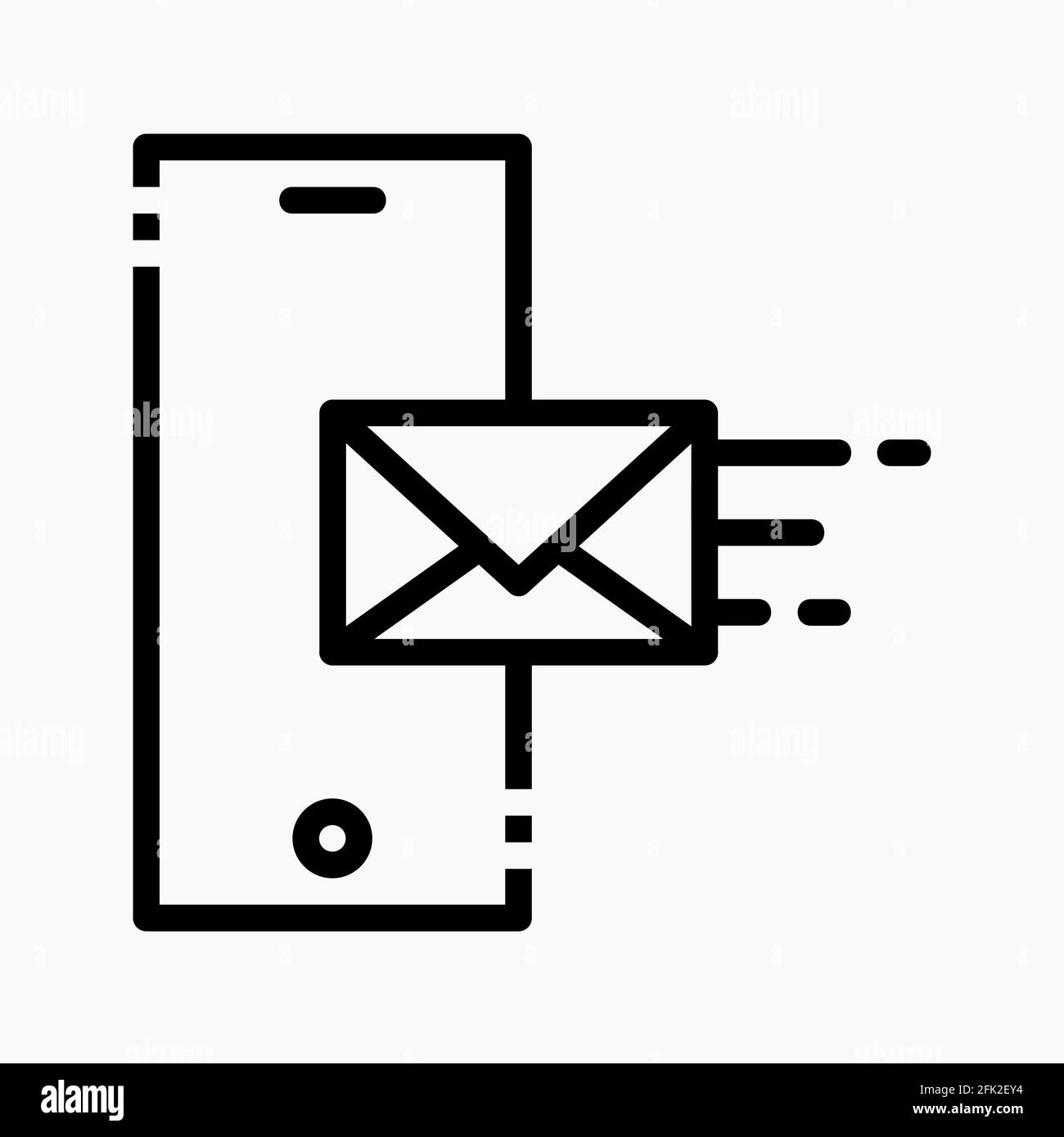 new message icon for mobile user interface symbol. Stock Vector