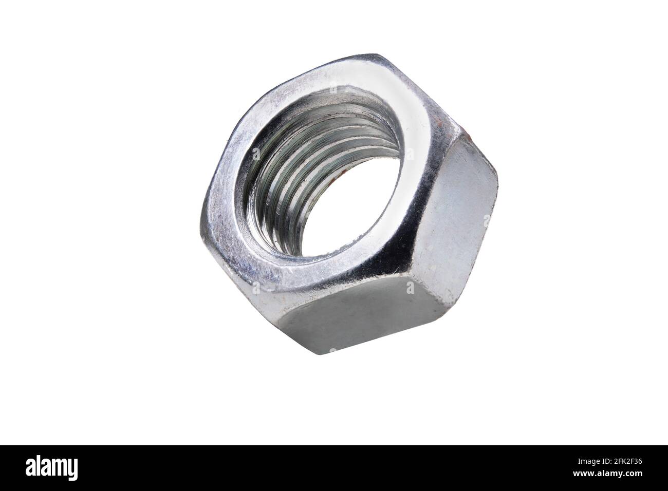 Metal nut with cut metric thread. Accessories for assembling various