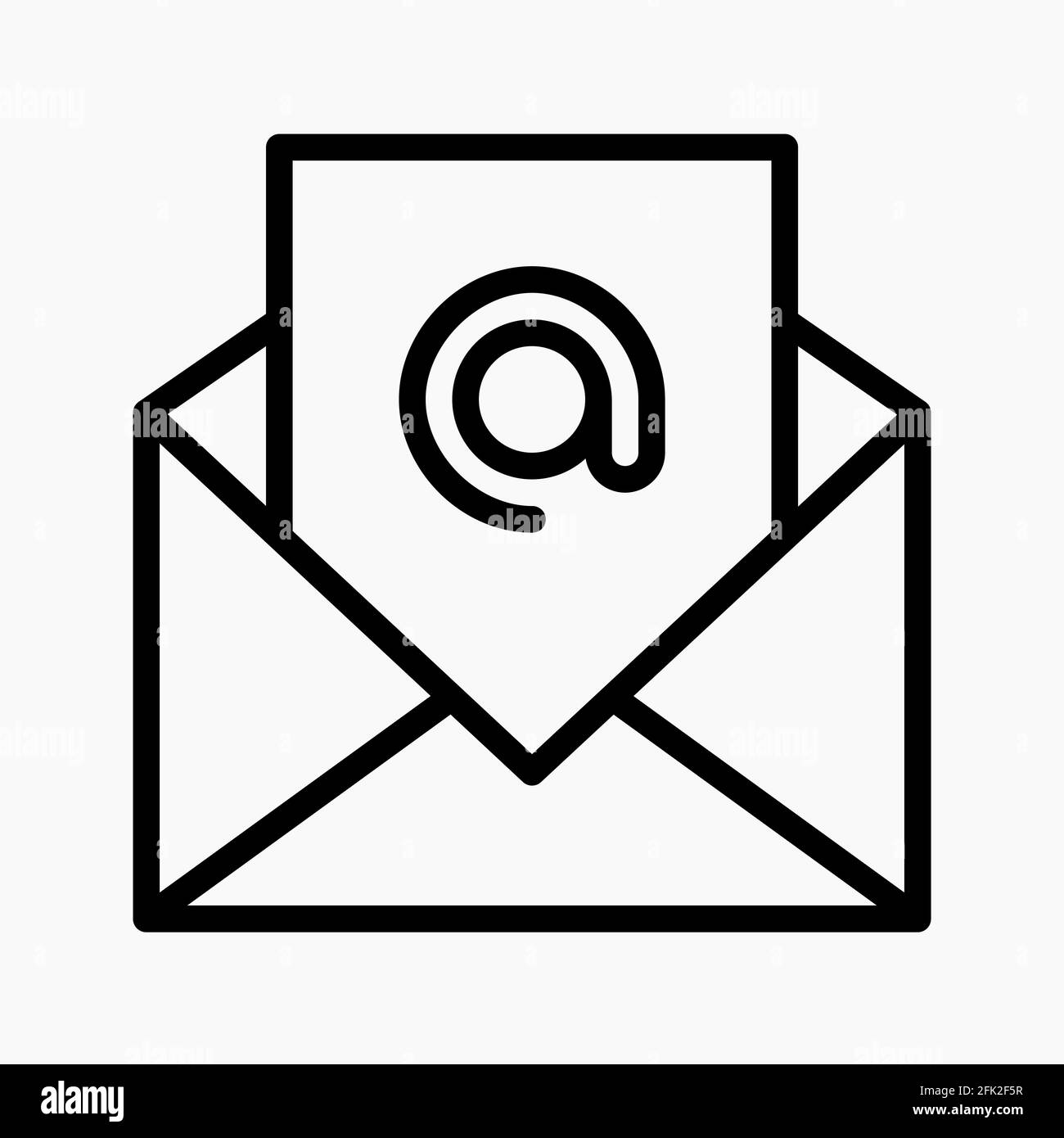 mail message icon vector. envelope symbol. unread message sign Stock