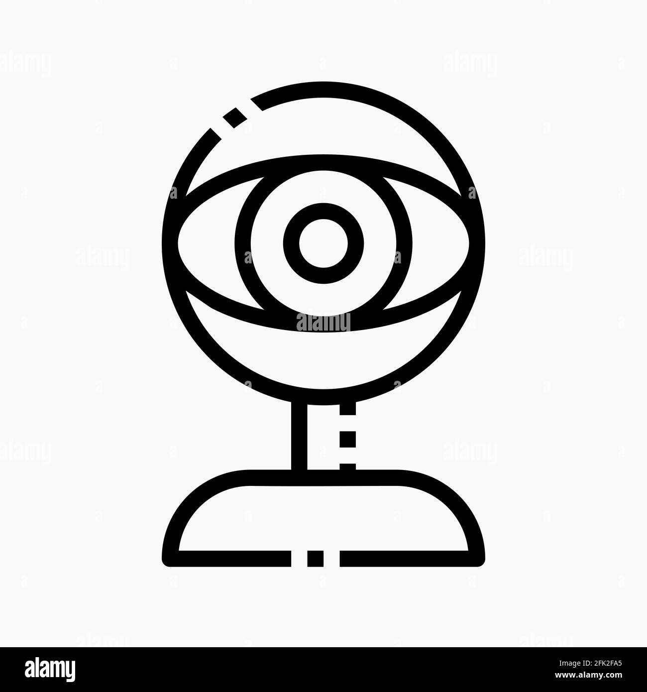 webcam icon vector. web camera device symbol isolated on blank background Stock Vector