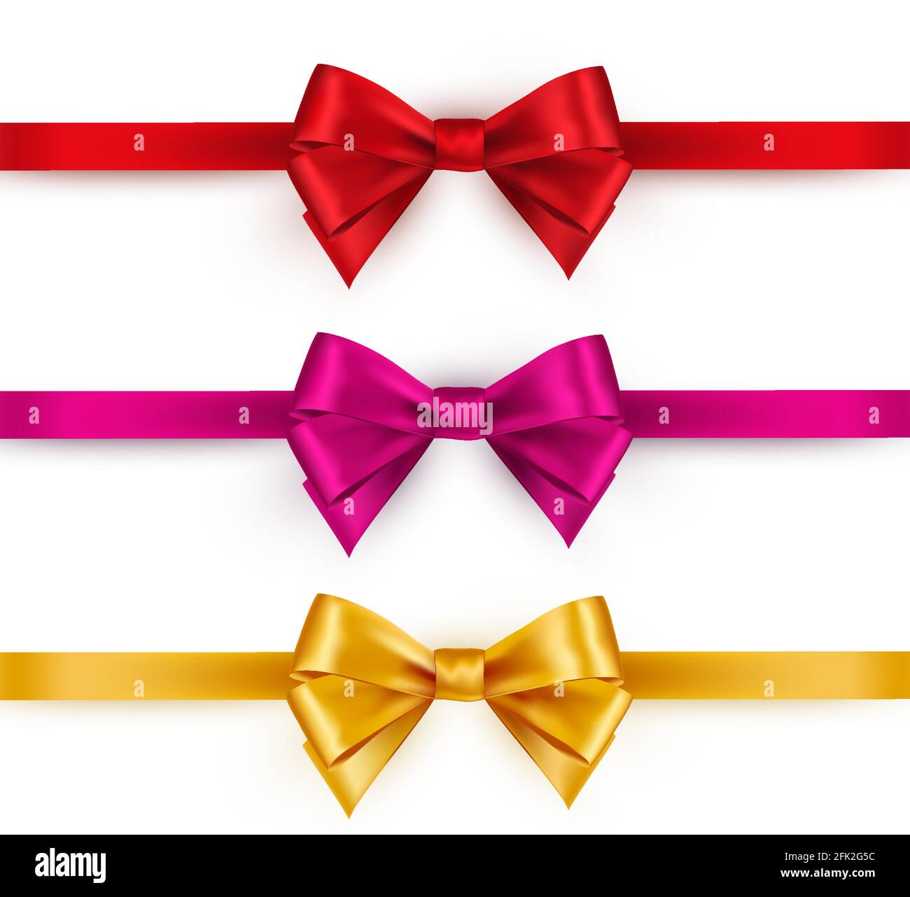 Shiny color satin ribbon on white background Stock Vector Image & Art ...