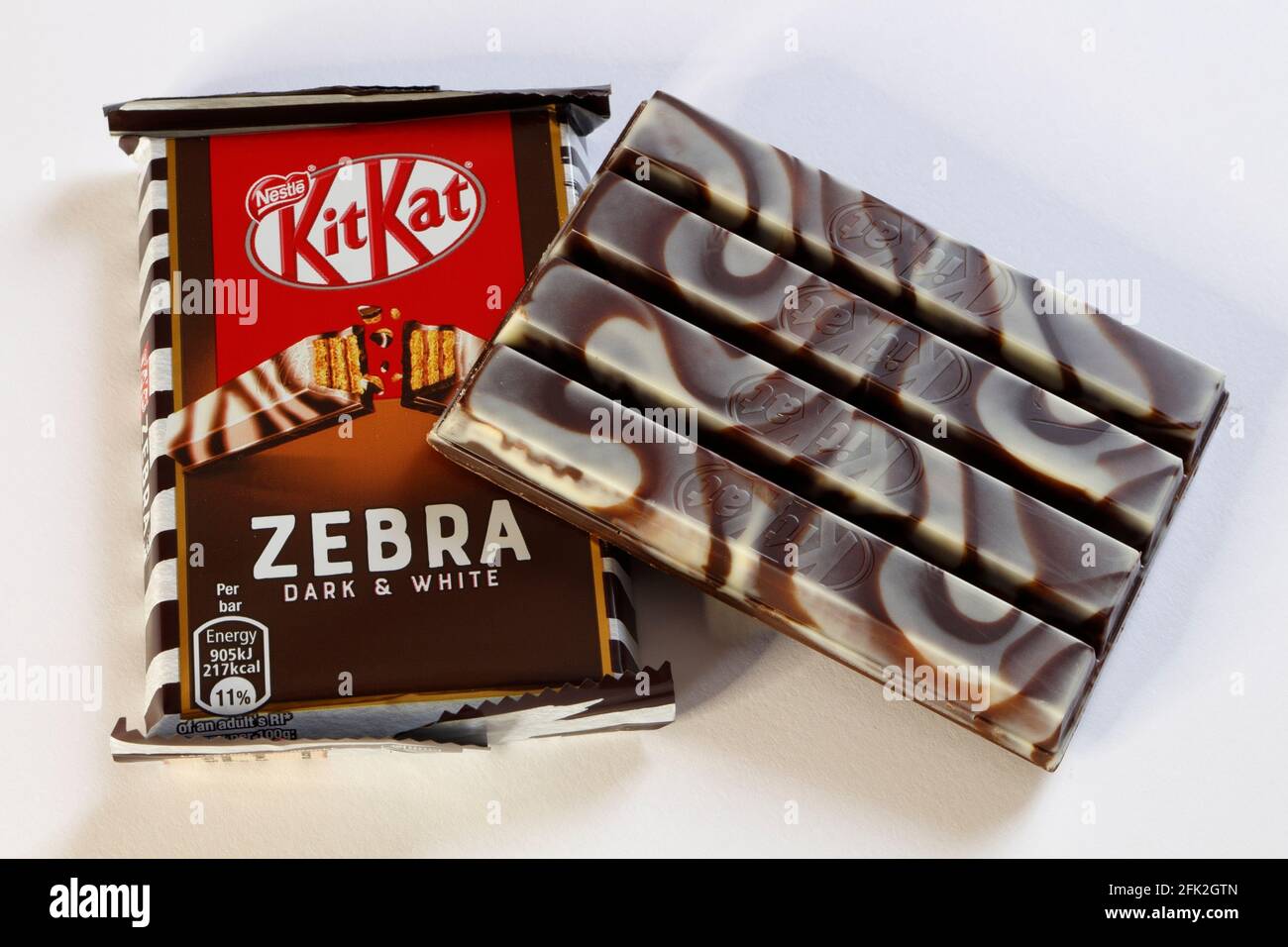 KitKat Zebra dark and milk chocolate bar Stock Photo Alamy