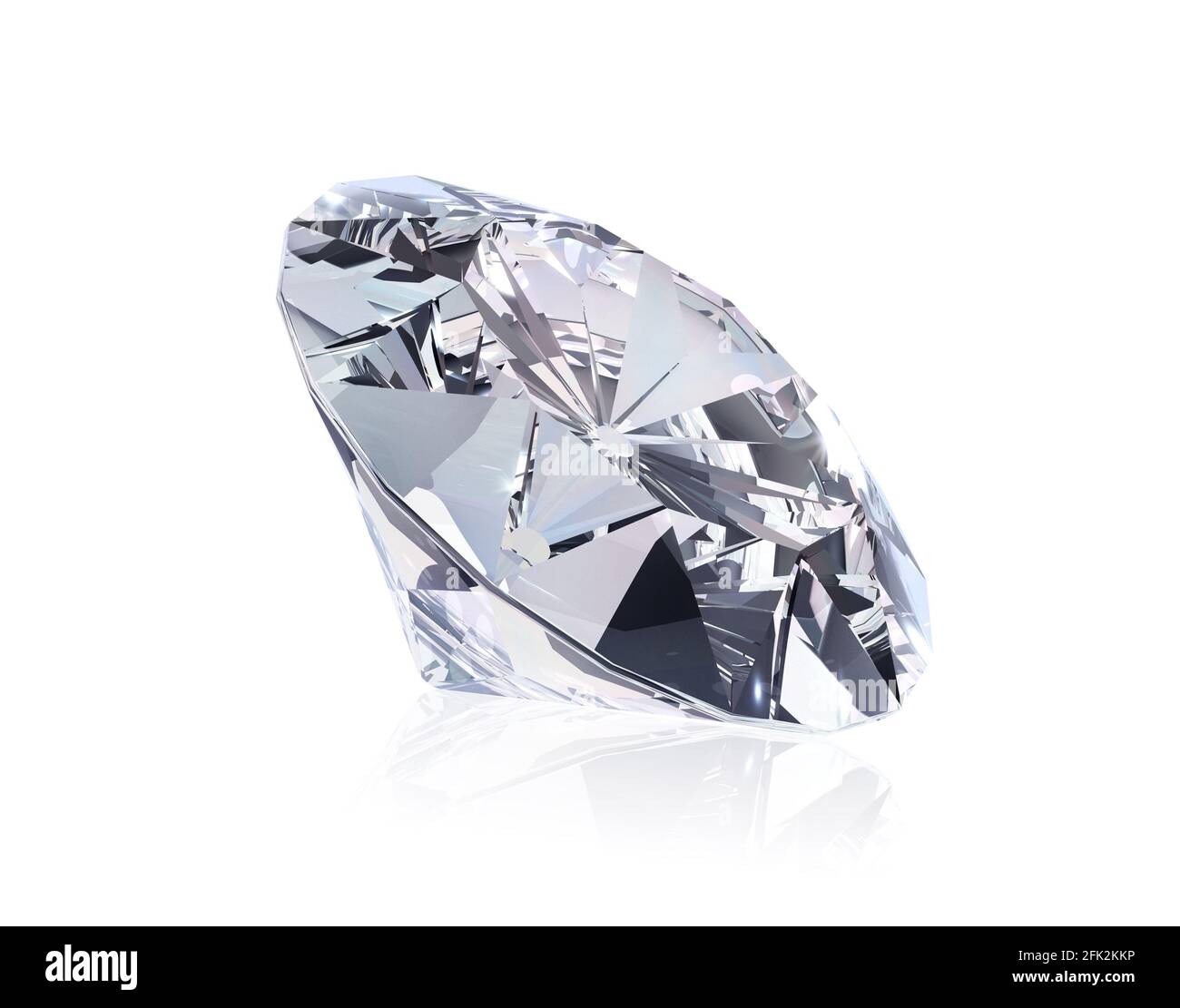 Diamond isolated on white background. 3d illustration Stock Photo - Alamy