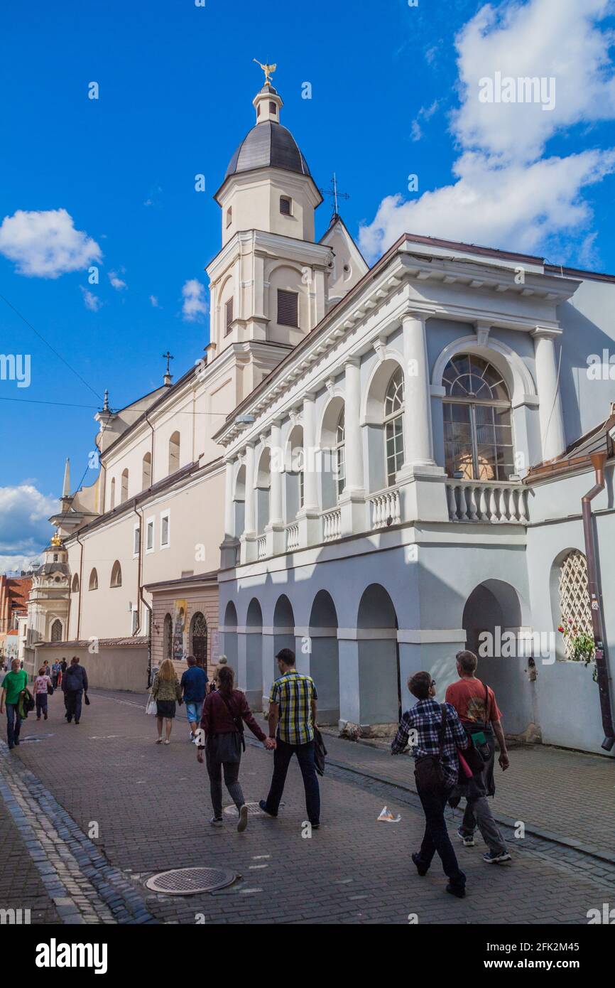 VILNIUS, LITHUANIA - AUGUST 15, 2016: The Church of St Theresa in Vilnius, Lithuania Stock Photo