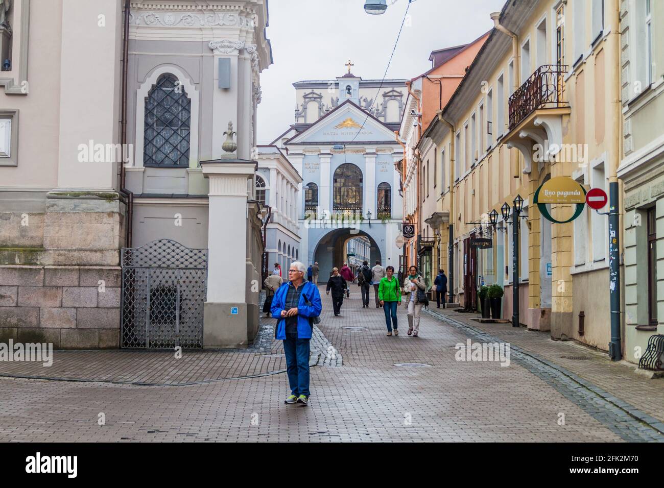 VILNIUS, LITHUANIA - AUGUST 16, 2016: Northern side of the Gate of Dawn in Vilnius, Lithuania. Stock Photo