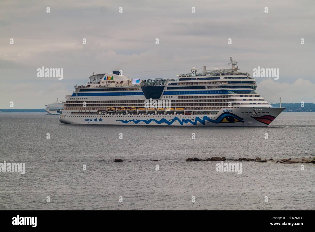 TALLINN, ESTONIA - AUGUST 22, 2016: Aida Diva cruise ship in Tallinn Estonia Stock Photo