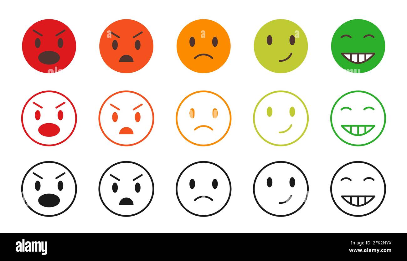 Emoji Faces Icons Vector Design Bad Stock Vector (Royalty Free