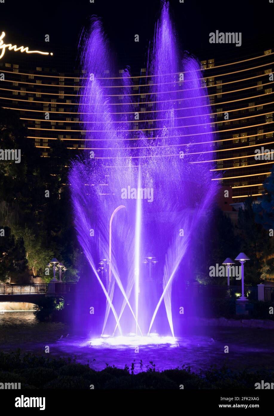 Wynn Dancing Fountain, Las Vegas, NV Stock Photo