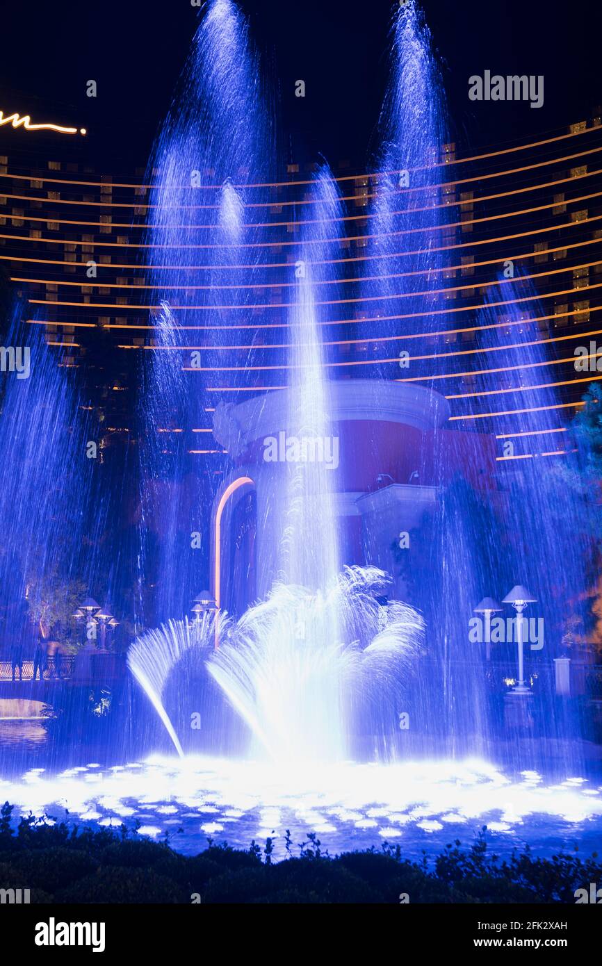 Wynn Dancing Fountain, Las Vegas, NV Stock Photo