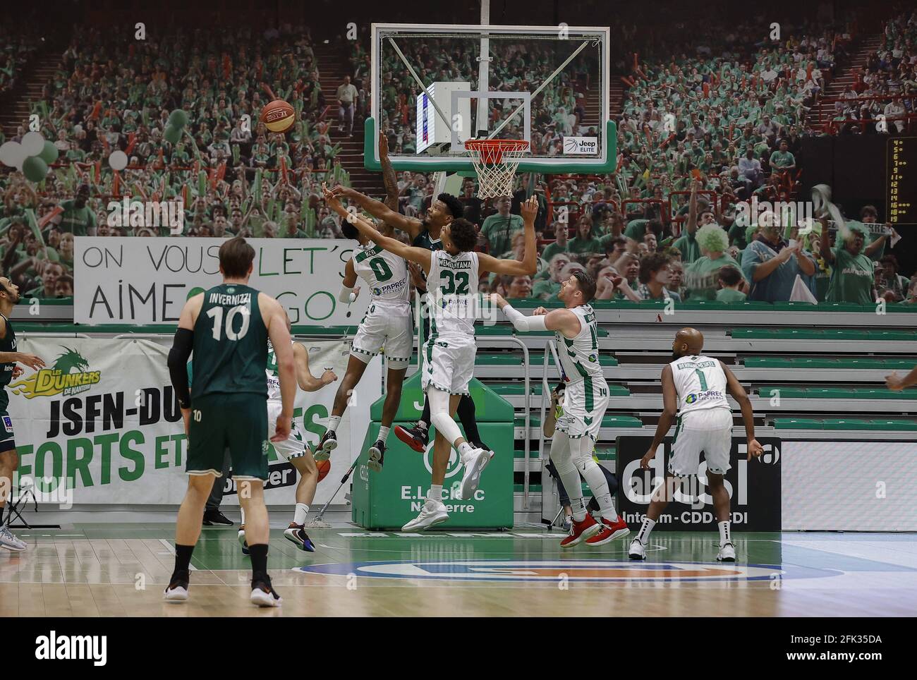 during the LNB Pro A Jeep Elite Nanterre 92 v Limoges basketball match on  April 27, 2021 at Palais des Sports in Nanterre, France. Photo by Loic  Baratoux/ABACAPRESS.COM Stock Photo - Alamy