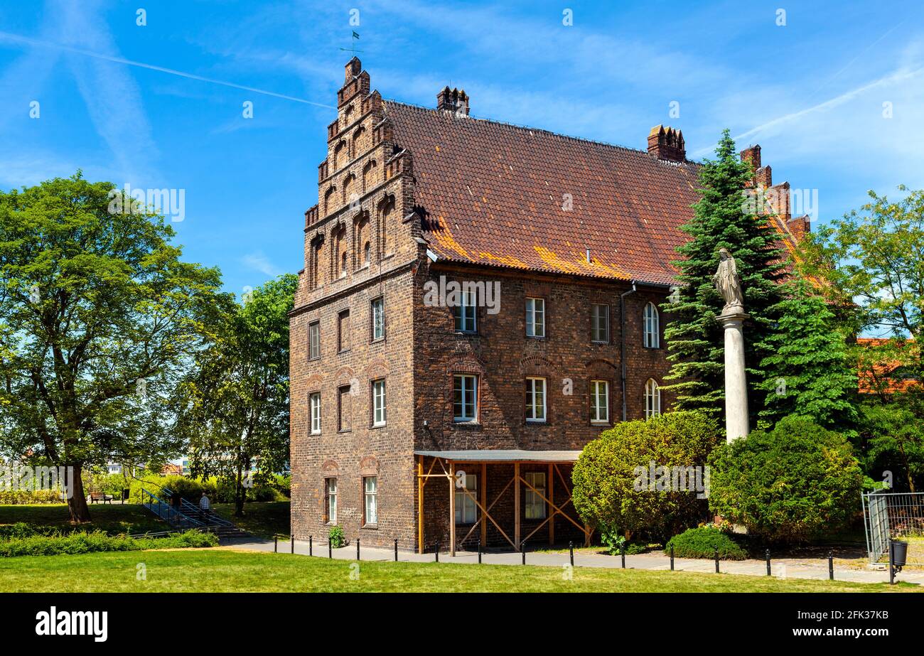 Poznan, Poland - June 6, Psalmodists House - Psalteria - on historic Ostrow Tumski island Cybina river Stock - Alamy