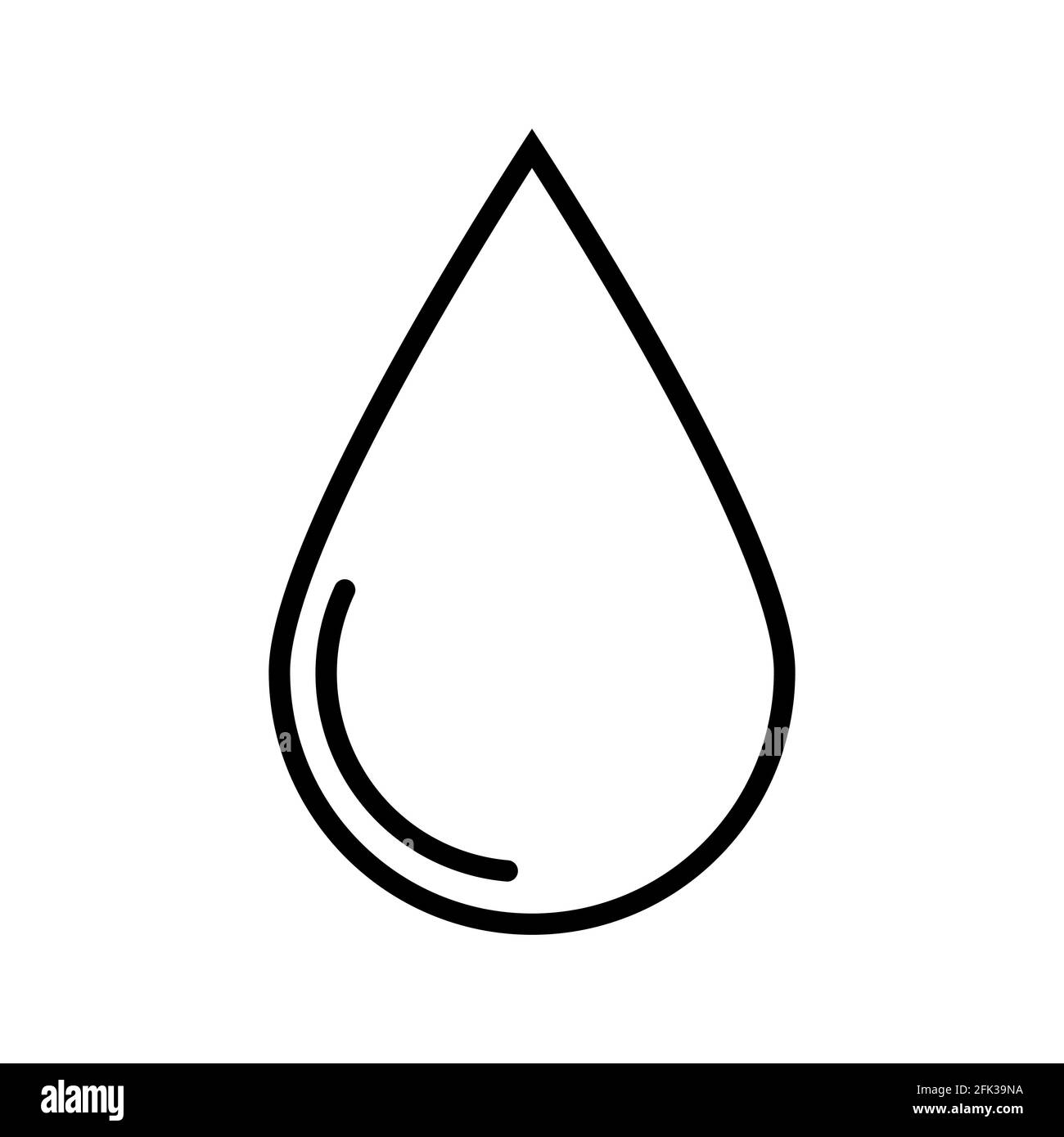 Water Outline Drop Icon. Line Style for Mobile Concept and Web Design ...