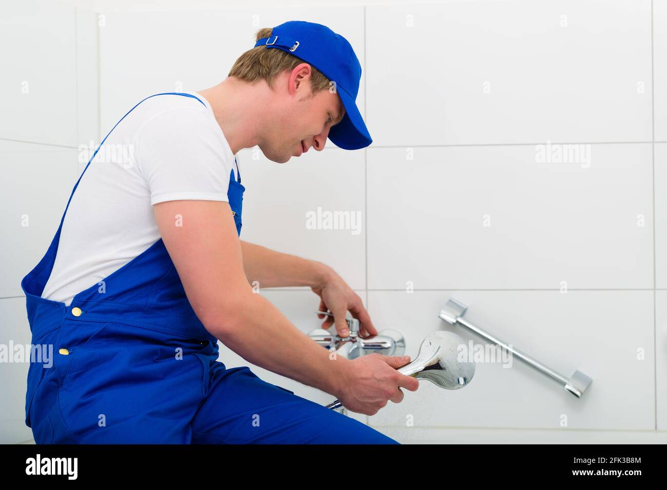 Emergency Service Plumber or contractor repairing a not working