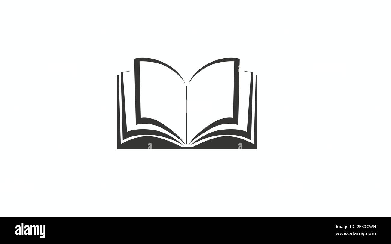 Vector Isolated Illustration of a Book. Black and White Book Icon Stock ...