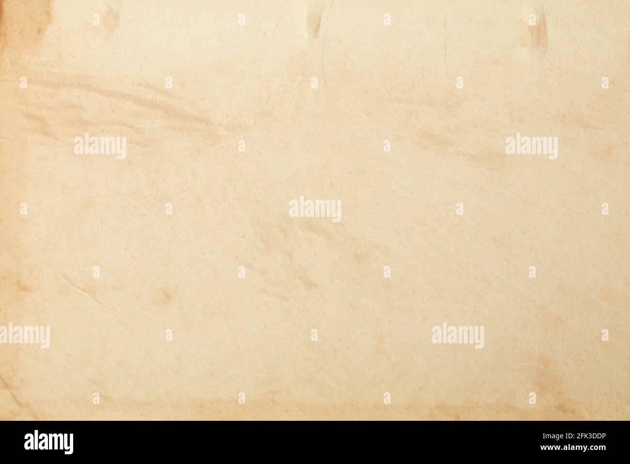 Old paper with stains and humidity signs texture background Stock Photo