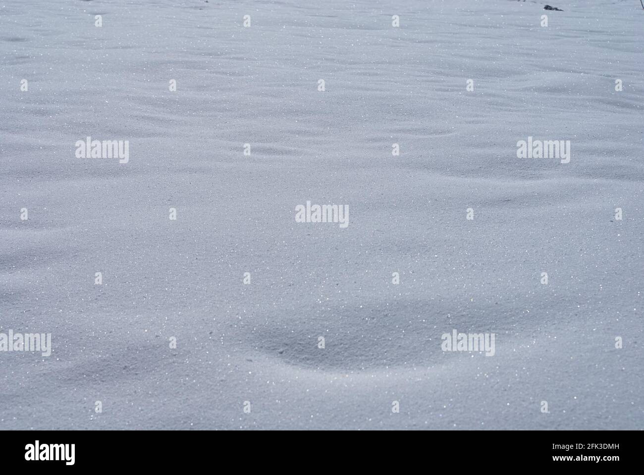 Snowy glade. Lago-Naki, The Main Caucasian Ridge, Russia Stock Photo