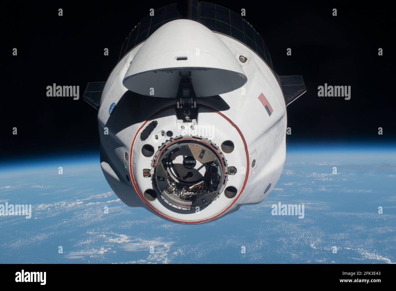 Dragon spacecraft at SpaceX headquarters, 2015 - Stock Image - C030/9058 -  Science Photo Library