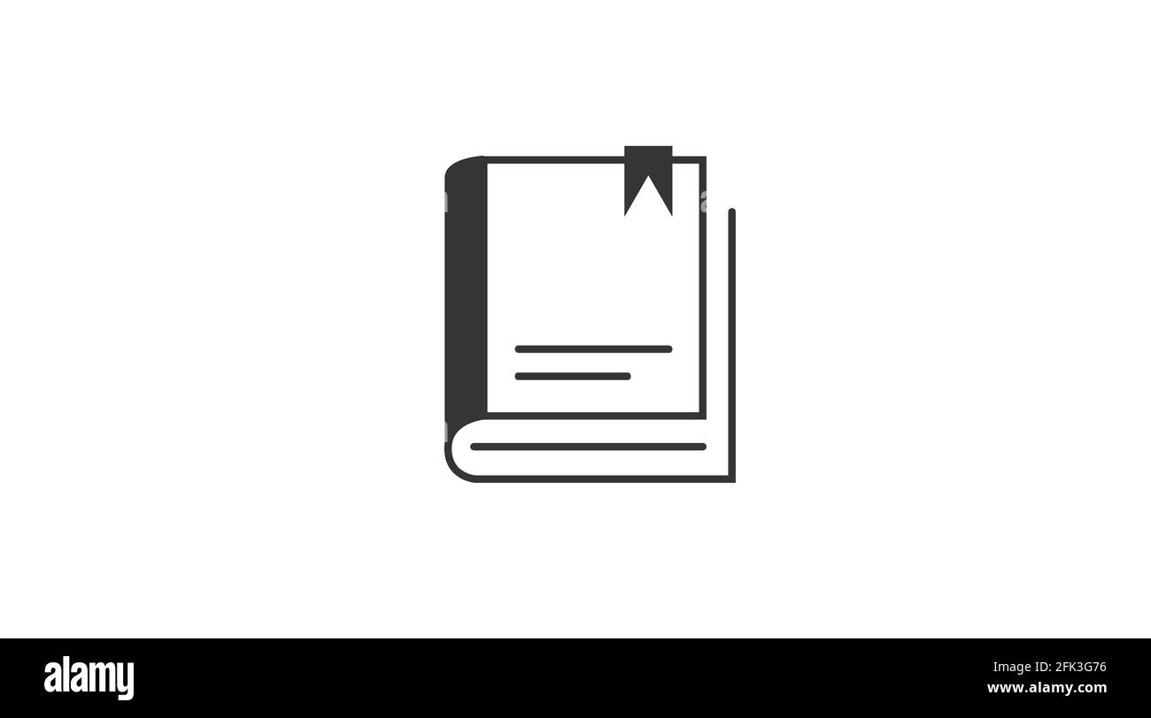 Vector Isolated Illustration of a Book. Black and White Book Icon Stock ...