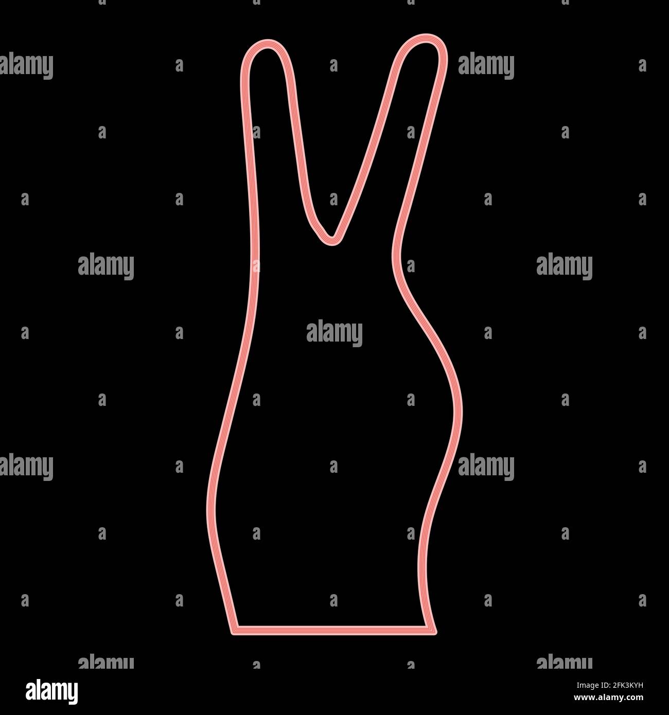 Neon it is the red color vector illustration flat style light image Stock Vector