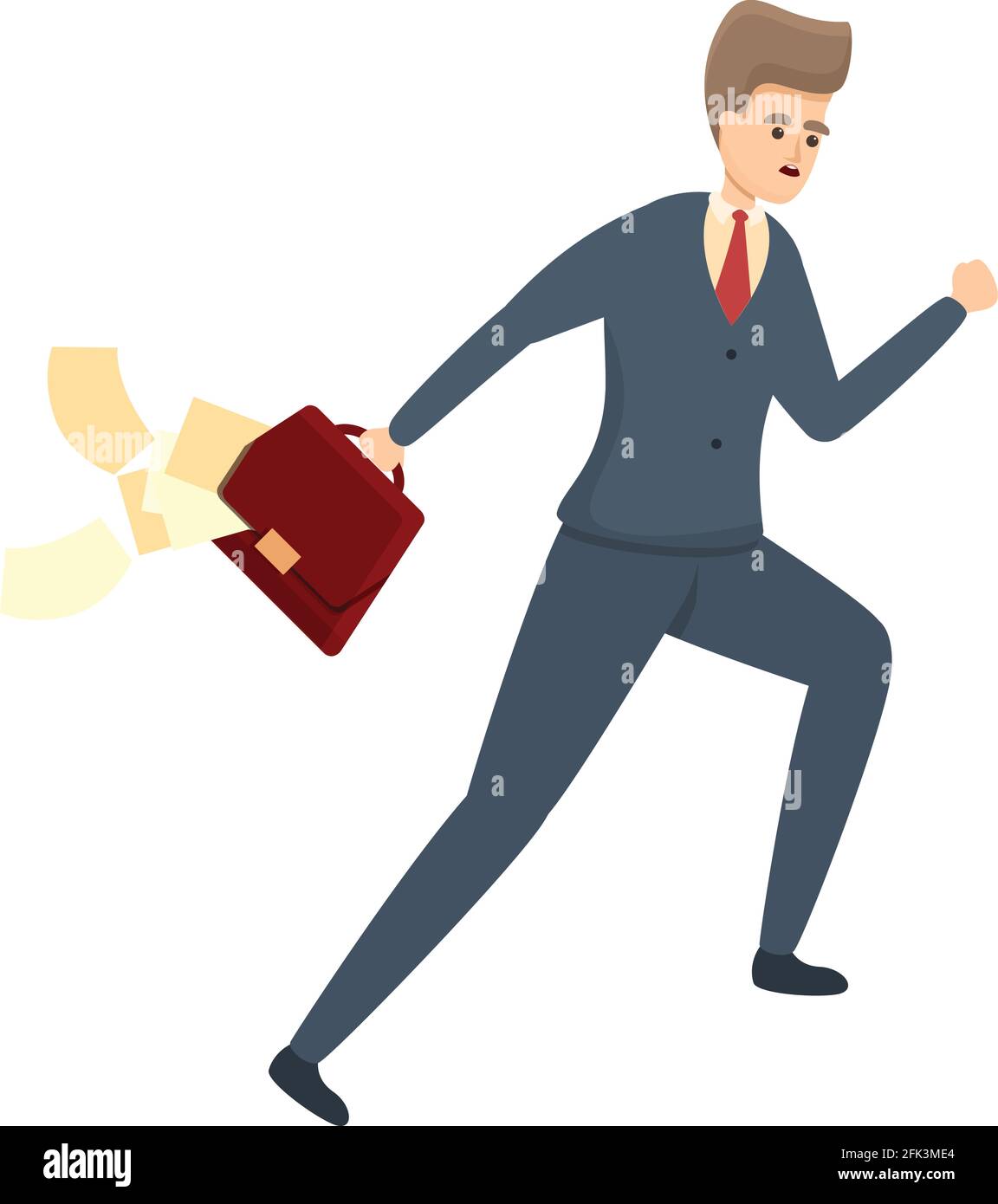 Running man rush job icon. Cartoon of Running man rush job vector icon