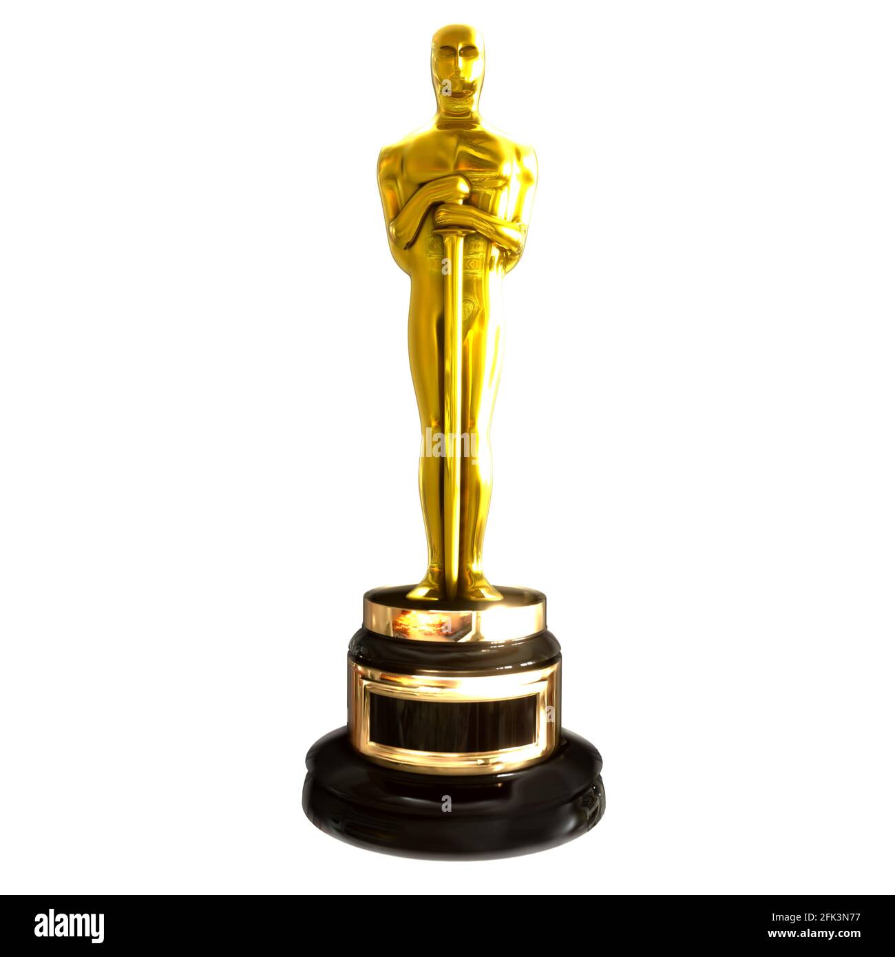 golden statue isolated on white background 3d illustration Stock Photo ...