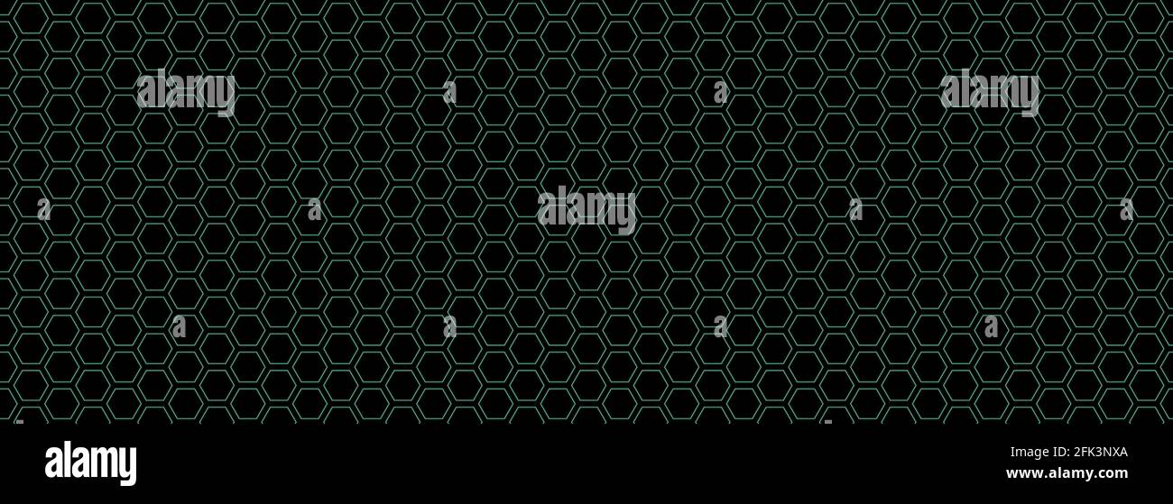 Green hexagon light and black abstract background Stock Vector Image ...