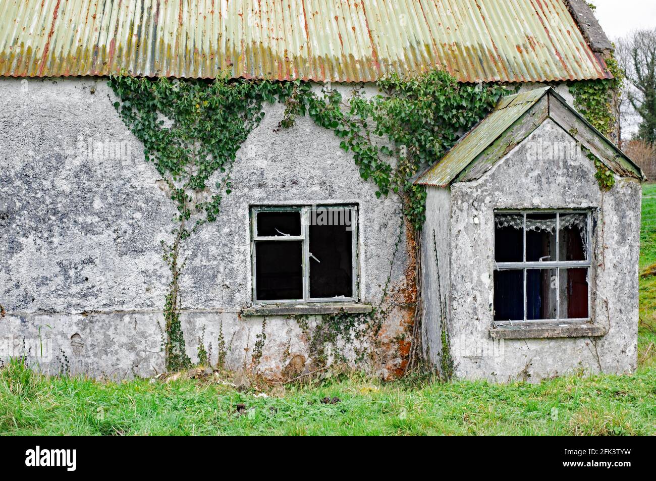 Abandoned house in the country, Co. Cavan, Ireland Stock Photo