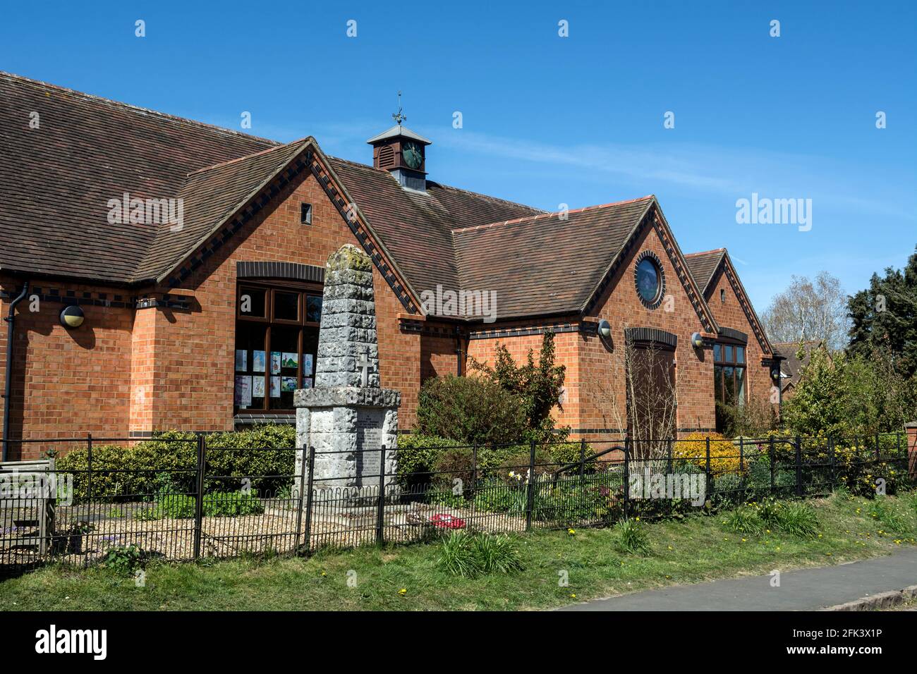 The village hall and war memorial, Church Lawford, Warwickshire, England, UK Stock Photo Alamy