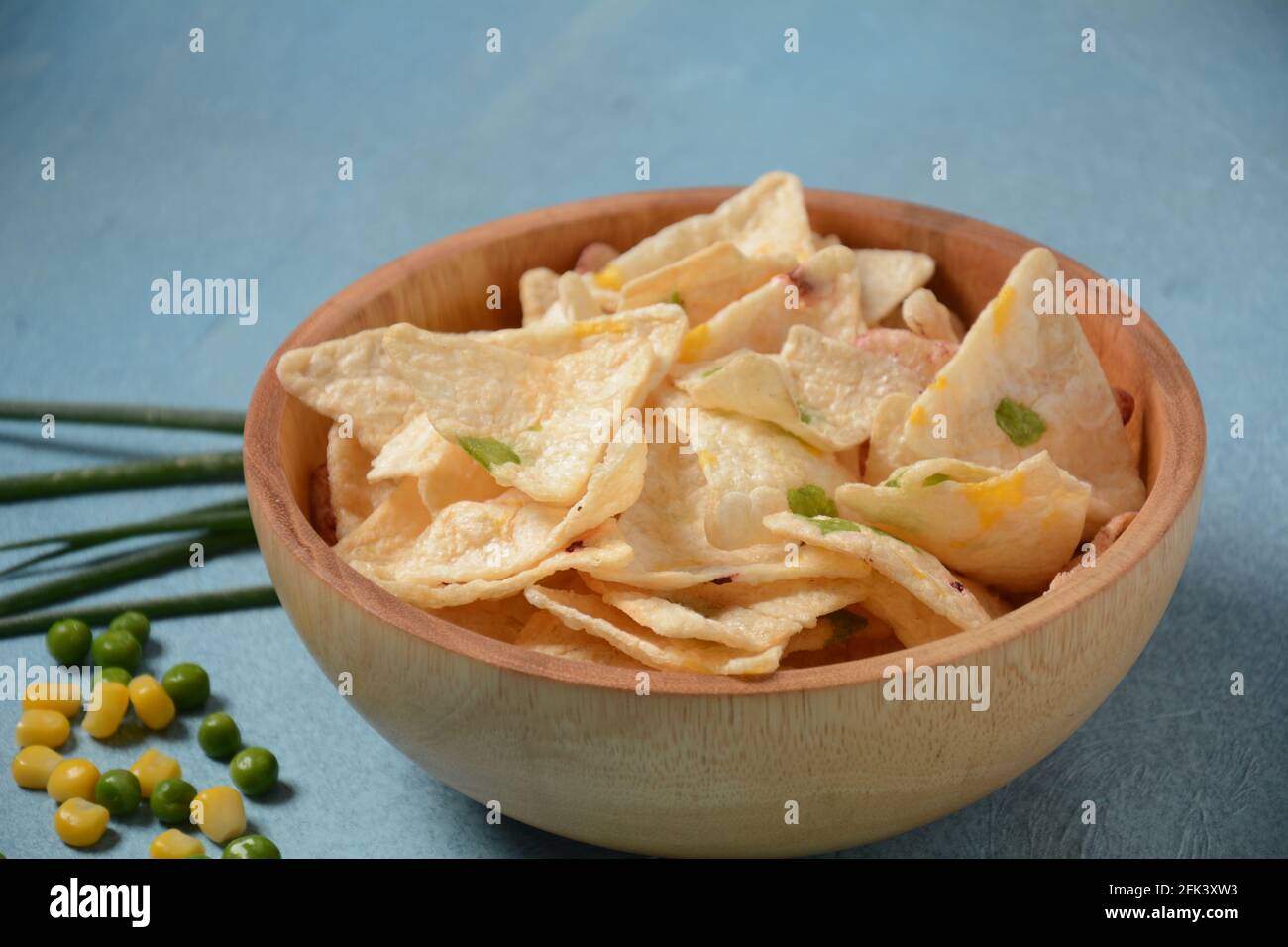 Сhips made from rice and beans with different flavors. Healthy Gluten