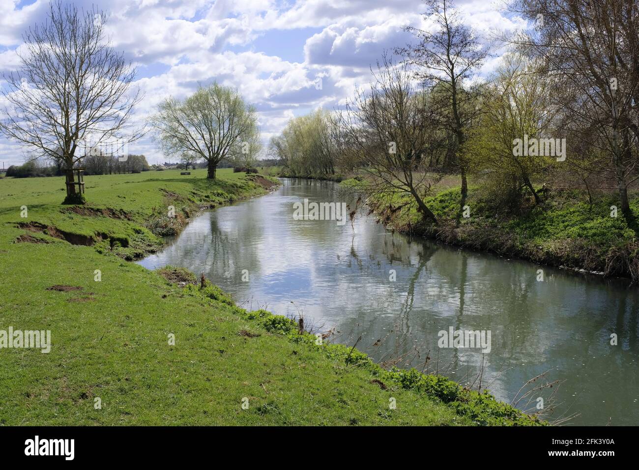 The Ivel river in Biggleswade , Bedfordshire, England Stock Photo