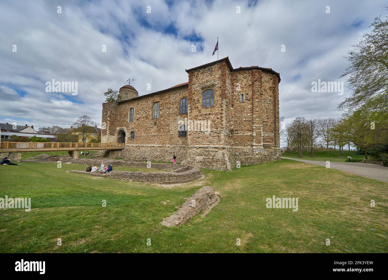 Colchester Castle is a Norman castle in Colchester, Essex Stock Photo ...