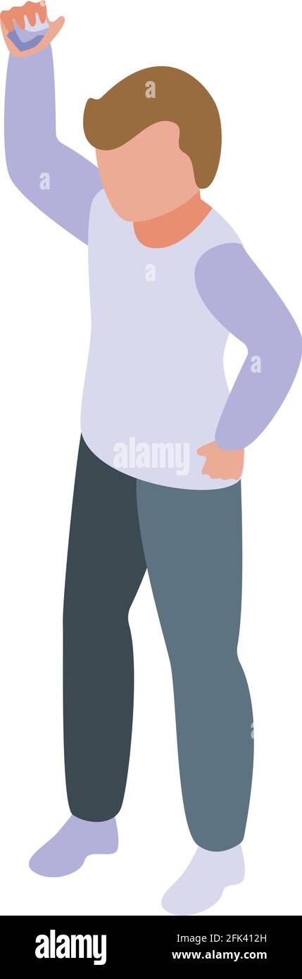 Disobedient parent boy icon. Isometric of Disobedient parent boy vector icon for web design isolated on white background Stock Vector