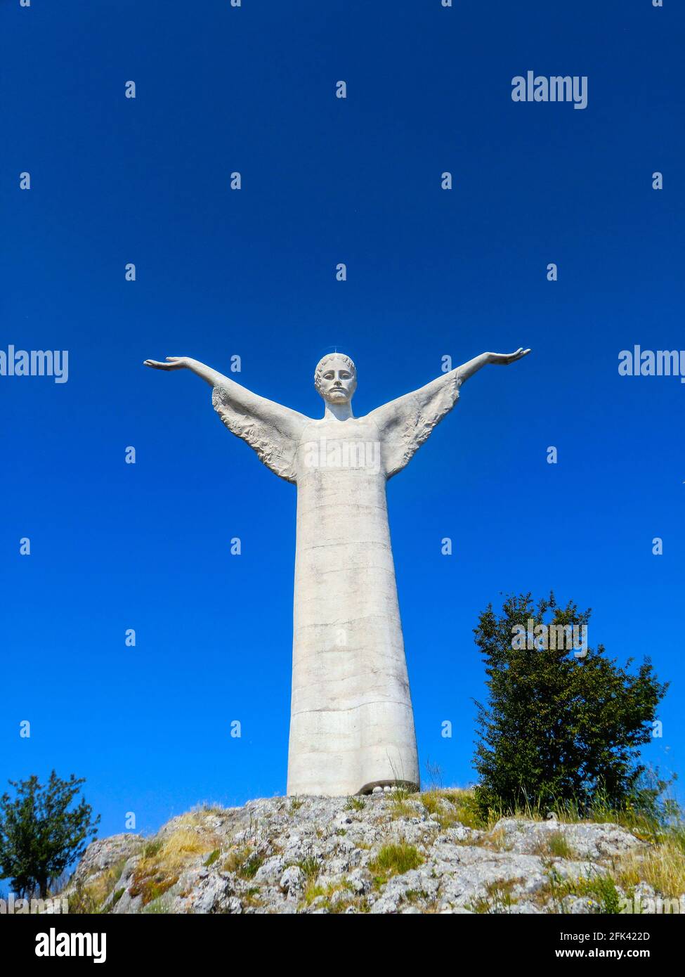 Statue of Christ the Redeemer Mount St Blaise Maratea Basilicata Italy