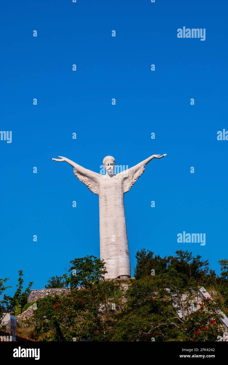 Statue of Christ the Redeemer Mount St Blaise Maratea Basilicata Italy