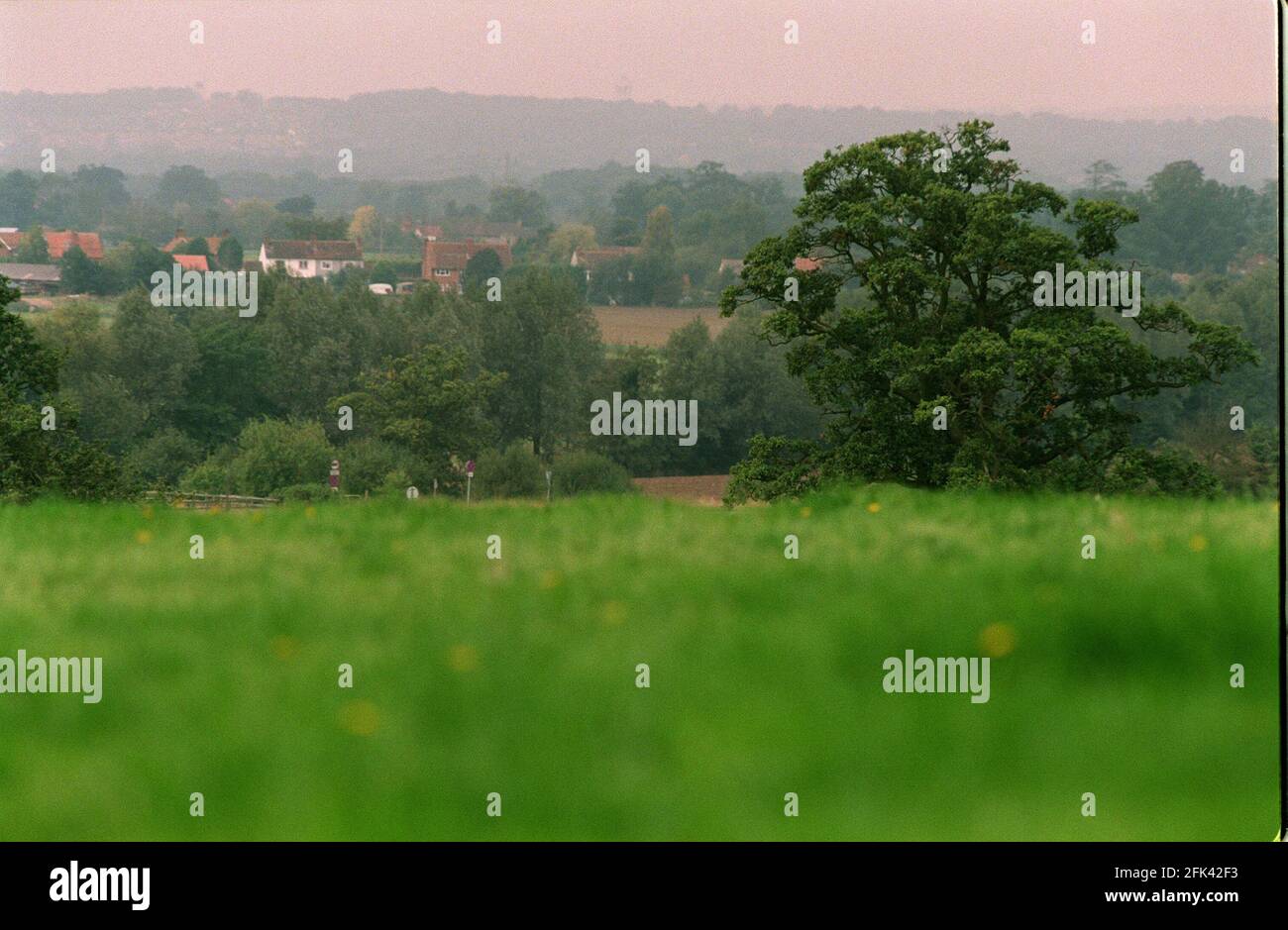 Gazeley Countryside in Berkshire 1998where villagers are determined to stop housing developments spilling south of M4 Stock Photo