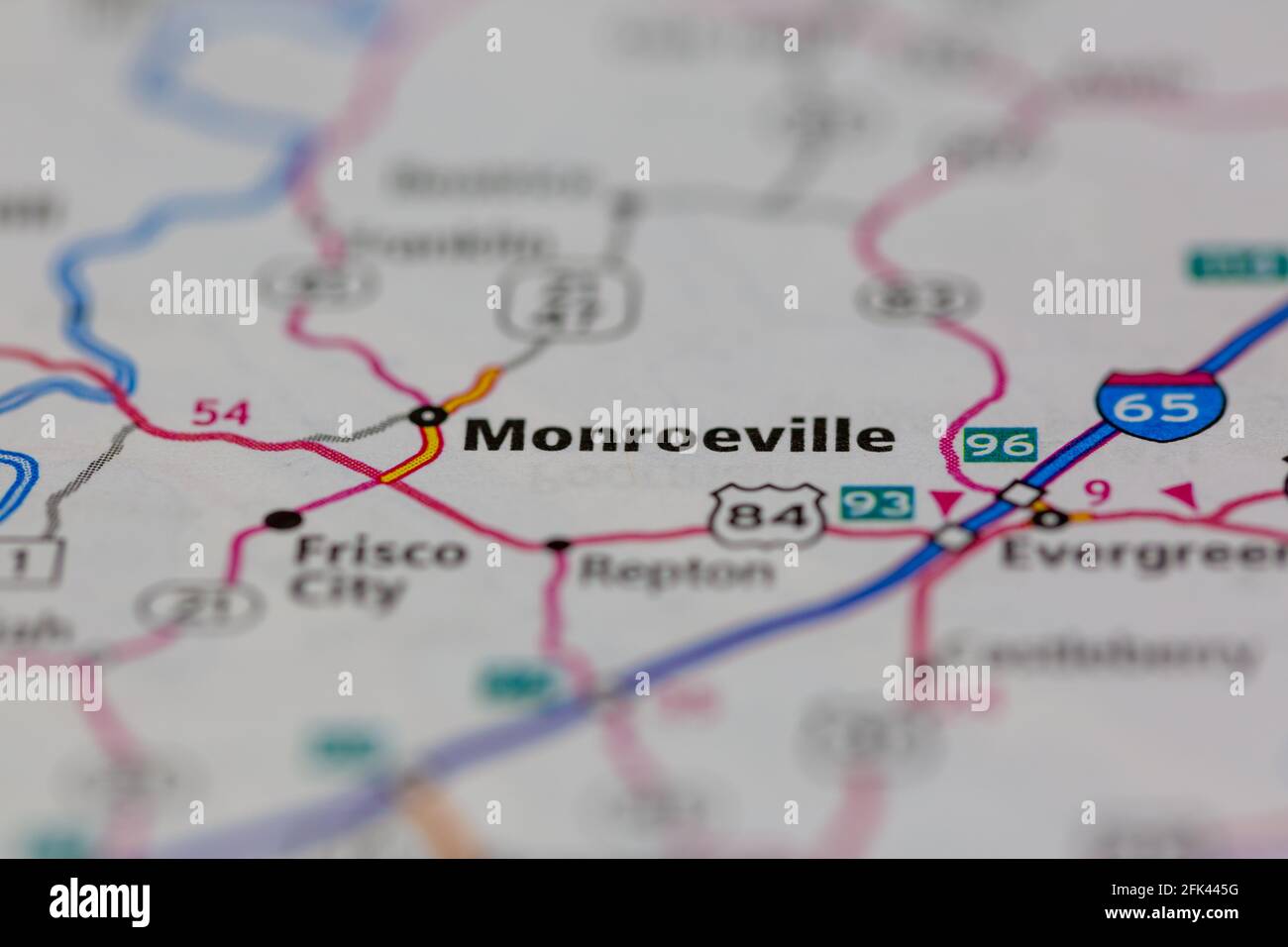 Monroeville alabama map hi-res stock photography and images - Alamy