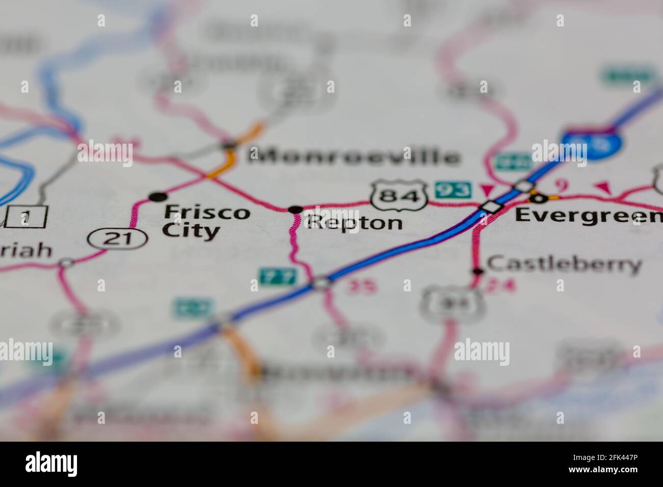 Repton alabama map hires stock photography and images Alamy