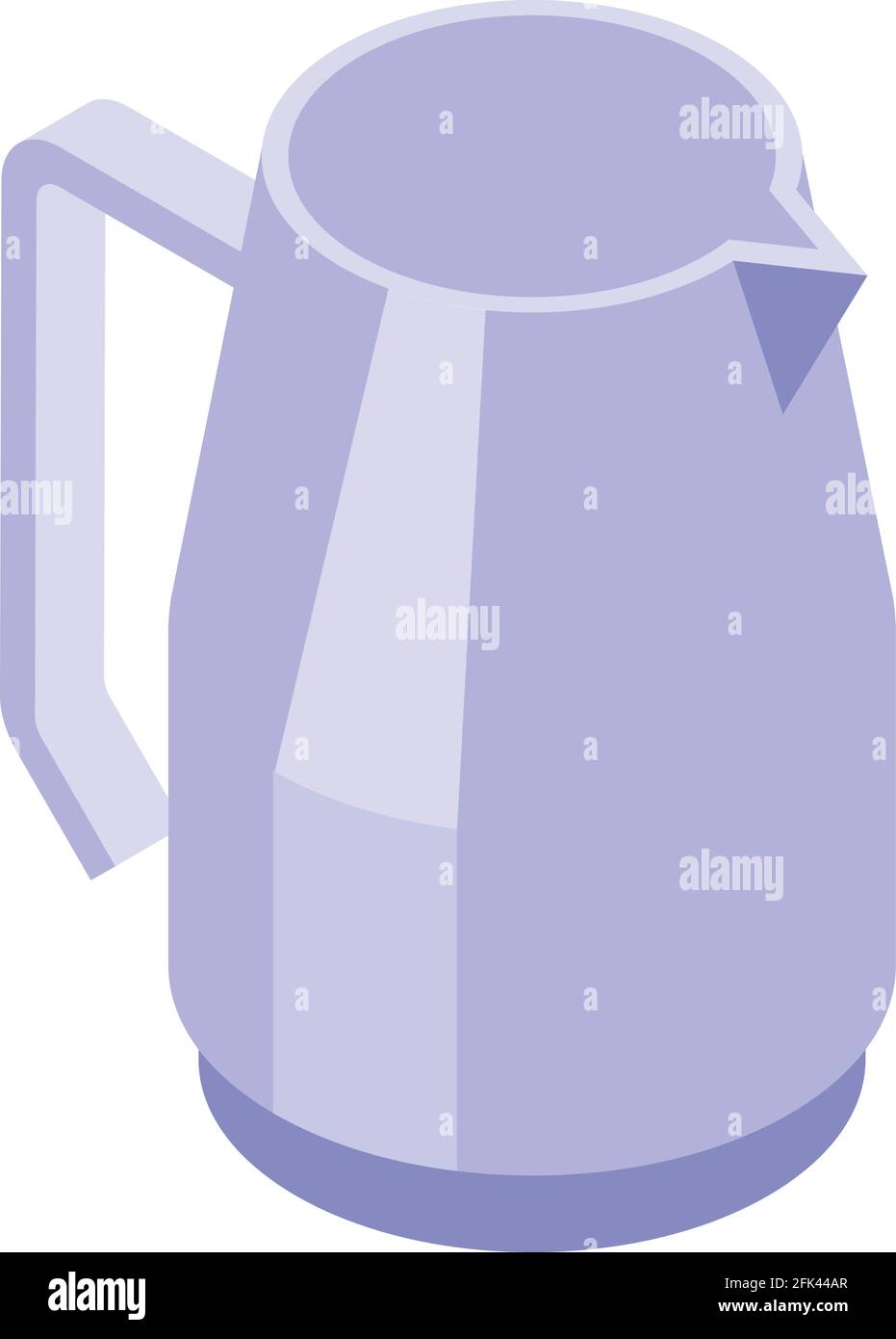 Steel kettle icon. Isometric of Steel kettle vector icon for web design ...
