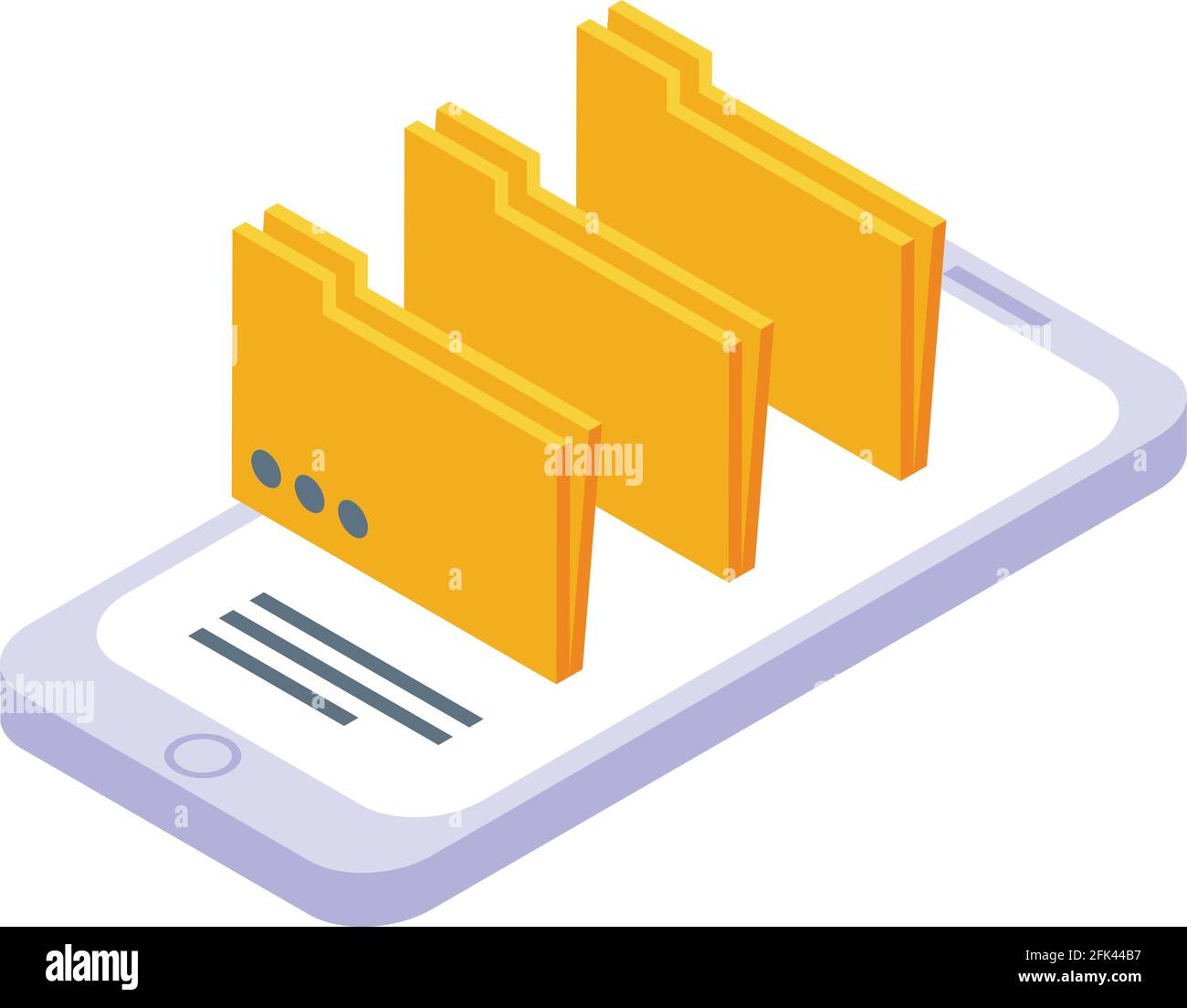 Electronic folders icon. Isometric of Electronic folders vector icon
