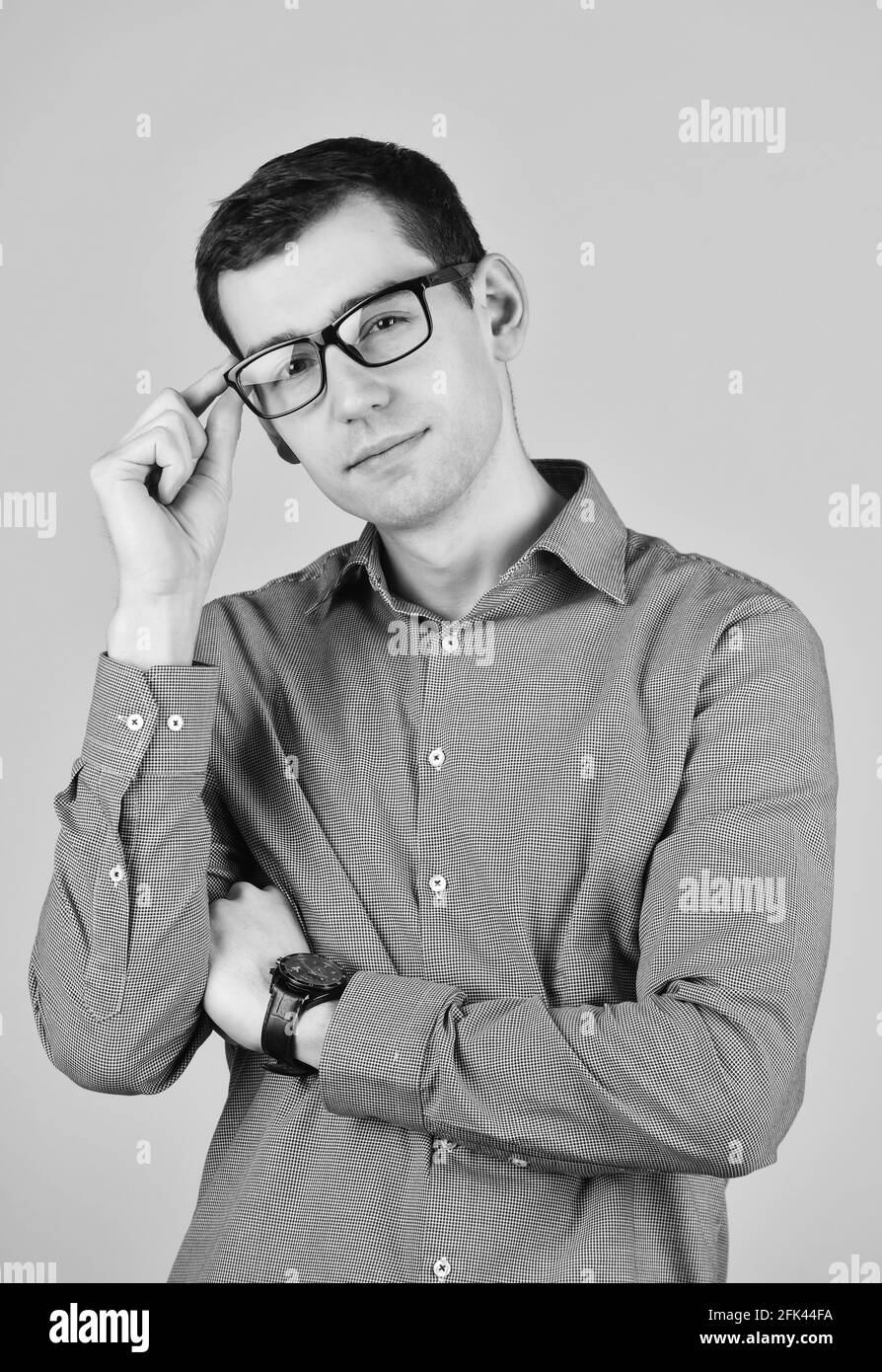 Prescription glasses. Eyewear. Choose eyeglasses in casual style. Smart