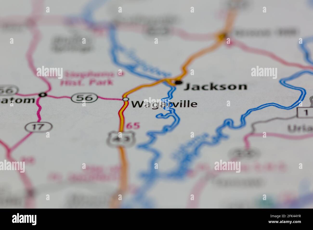 Wagarville on a map hires stock photography and images Alamy