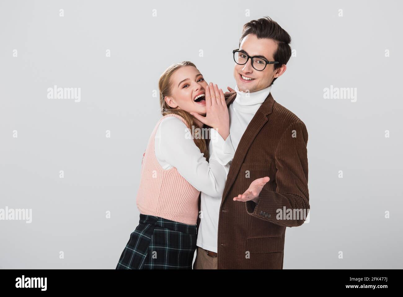 Old man pointing mouth hi-res stock photography and images - Alamy