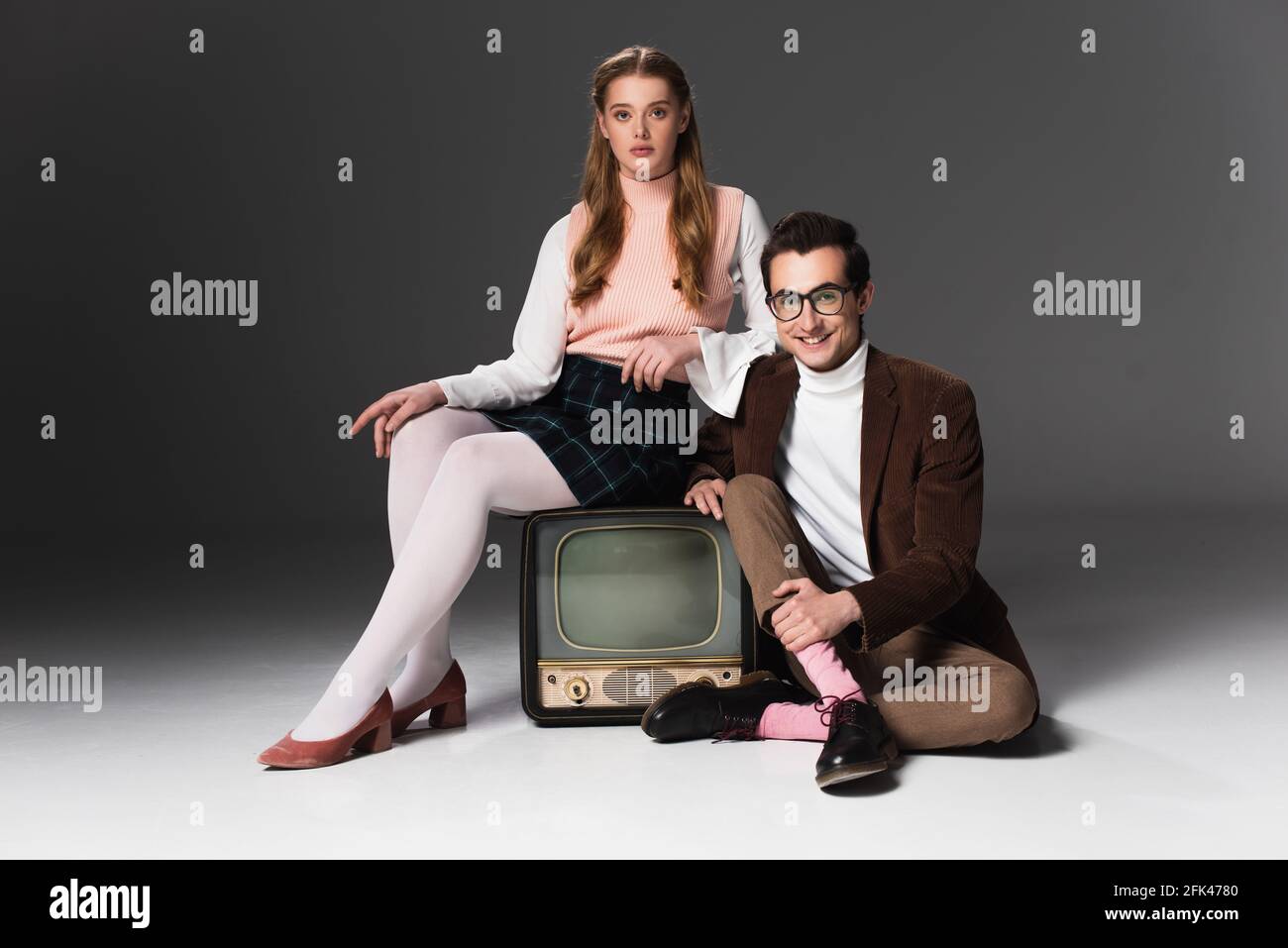 Old man and woman vintage sitting hi-res stock photography and images ...