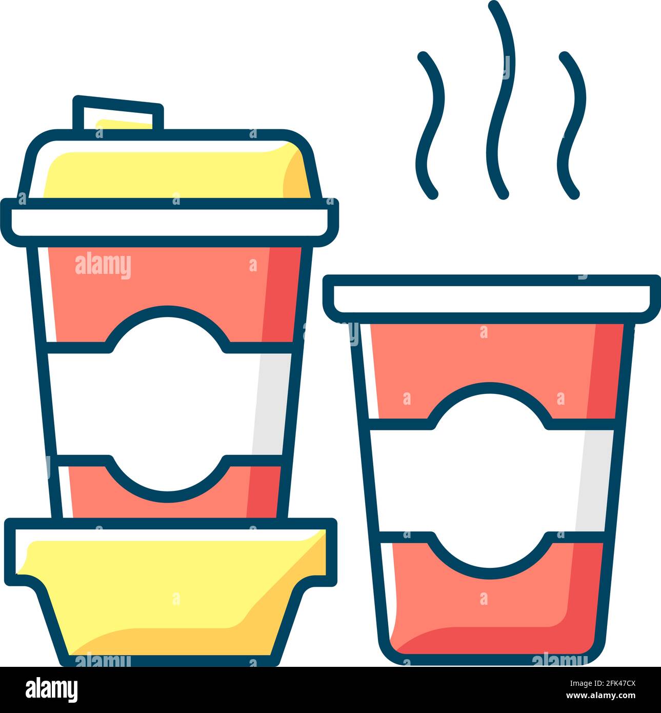 Coffee to go RGB color icon Stock Vector Image & Art Alamy