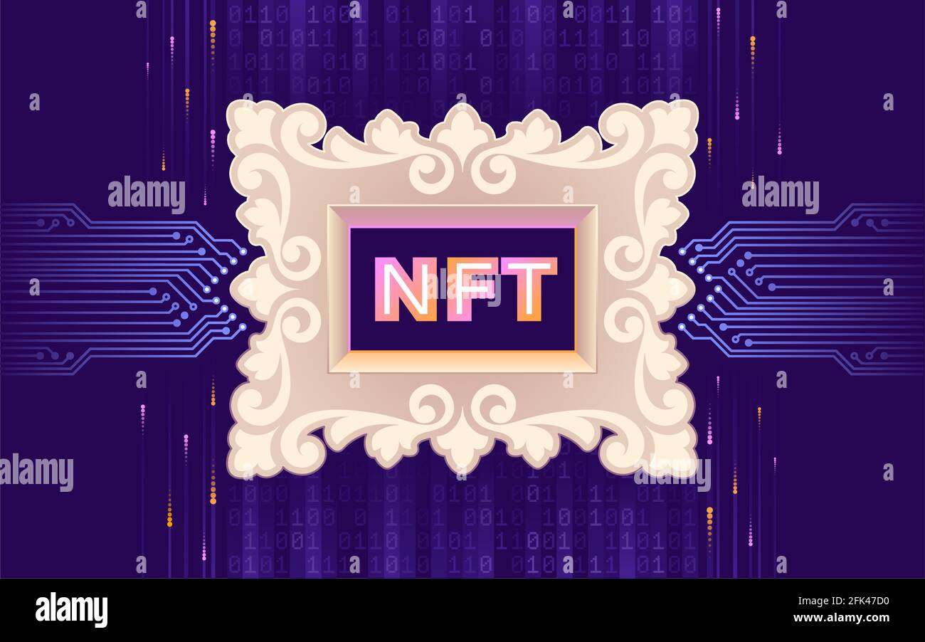 Non fungible token text Stock Vector Images Alamy